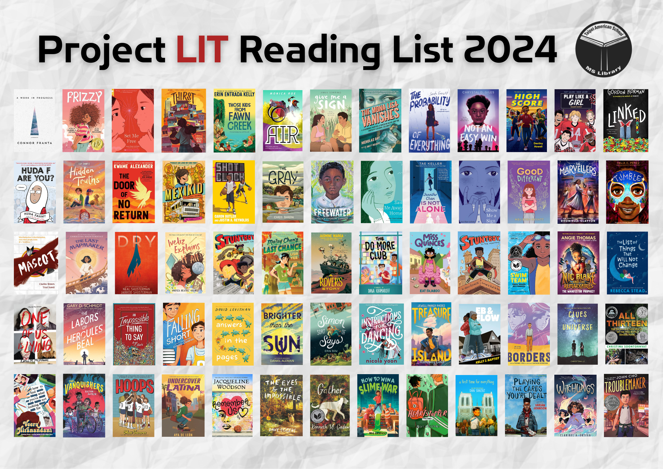 Project LIT 2024 grid- reading list